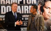 18 April 2018; Promoter Frank Warren and Nonito Donaire during a press conference at the Europa Hotel in Belfast ahead of the Carl Frampton v Nonito Donaire WBO Interim Featherweight World Title fight. Photo by Oliver McVeigh/Sportsfile