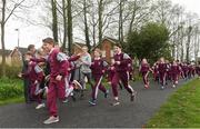 18 April 2018; Pupils from St. Brigid’s National School at the The Daily Mile launch at St. Brigid’s National School in Castleknock, Dublin. Photo by Matt Browne/Sportsfile