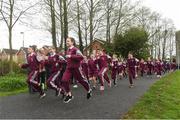 18 April 2018; Pupils from St. Brigid’s National School at the The Daily Mile launch at St. Brigid’s National School in Castleknock, Dublin. Photo by Matt Browne/Sportsfile
