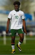 18 April 2018; Festy Ebosele of Republic of Ireland during the Under-16 International Friendly match between Republic of Ireland and Bulgaria at the Regional Sports Centre in Waterford. Photo by Piaras Ó Mídheach/Sportsfile