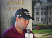 20 April 2018; Padraig Harrington of Ireland during a Q&A ahead of the JP McManus Pro-Am Launch at Adare Manor in Adare, Co. Limerick. Photo by Eóin Noonan/Sportsfile