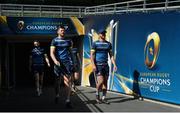 20 April 2018; Ross Byrne, left, and Jamison Gibson-Park during the Leinster Rugby captain's run at the Aviva Stadium in Dublin. Photo by Ramsey Cardy/Sportsfile