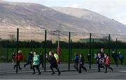 20 April 2018; Students from from St Brendan's NS participate in the The Daily Mile Kerry Launch at St. Brendan’s NS Blennerville, in Ballyvelly, Tralee, Co Kerry. Photo by Diarmuid Greene/Sportsfile