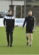 20 March 2018; Sean Gannon, left, and Seán Hoare of Dundalk before the SSE Airtricity League Premier Division match between Dundalk and Derry City at Oriel Park in Dundalk, Louth. Photo by Oliver McVeigh/Sportsfile