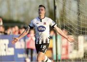20 March 2018; Robbie Benson of Dundalk celebrates after scoring his side's first goal during the SSE Airtricity League Premier Division match between Dundalk and Derry City at Oriel Park in Dundalk, Louth. Photo by Oliver McVeigh/Sportsfile