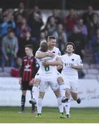 20 March 2018; Colm Horgan of Cork City celebrates with Conor McCormack after scoring his side's first goal during the SSE Airtricity League Premier Division match between Bohemians and Cork City at Dalymount Park in Dublin. Photo by Sam Barnes/Sportsfile