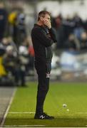 20 March 2018; Dundalk manager Stephen Kenny during the SSE Airtricity League Premier Division match between Dundalk and Derry City at Oriel Park in Dundalk, Louth. Photo by Oliver McVeigh/Sportsfile