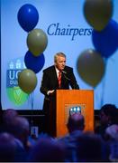 20 March 2018; Mr Tim Healy, Chairperson of UCD GAA, speaking at the UCD GAA Hall of Fame Alumni Dinner 2018 at the UCD Astra Hall in Dublin. Photo by Piaras Ó Mídheach/Sportsfile