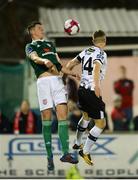 20 March 2018; Eoin Toal of Derry City in action against Dane Massey of Dundalk  during the SSE Airtricity League Premier Division match between Dundalk and Derry City at Oriel Park in Dundalk, Louth. Photo by Oliver McVeigh/Sportsfile