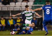 20 March 2018; Aaron Bolger of Shamrock Rovers is tackled by Cian Coleman of Limerick during the SSE Airtricity League Premier Division match between Shamrock Rovers and Limerick at Tallaght Stadium in Dublin. Photo by Harry Murphy/Sportsfile