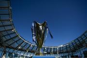 21 April 2018; A general view of the Champions Cup trophy prior to the European Rugby Champions Cup Semi-Final match between Leinster Rugby and Scarlets at the Aviva Stadium in Dublin. Photo by Ramsey Cardy/Sportsfile
