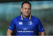 21 April 2018; An Taoiseach Leo Varadkar, T.D., wearing his Leinster jersey during the European Rugby Champions Cup Semi-Final match between Leinster Rugby and Scarlets at the Aviva Stadium in Dublin. Photo by Brendan Moran/Sportsfile