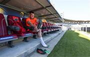 21 April 2018; Munster captain Peter O'Mahony puts on his boots prior to the Munster Rugby Captain's Run at the Stade Chaban-Delmas in Bordeaux, France. Photo by Diarmuid Greene/Sportsfile
