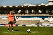 21 April 2018; Conor Murray practices his kicking during the Munster Rugby Captain's Run at the Stade Chaban-Delmas in Bordeaux, France. Photo by Diarmuid Greene/Sportsfile