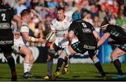 21 April 2018; Jean Deysel of Ulster in action against Tim Swinson of Glasgow during the Guinness PRO14 Round 17 refixture match between Ulster and Glasgow Warriors at Kingspan Stadium in Belfast. Photo by Oliver McVeigh/Sportsfile