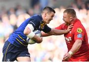 21 April 2018; Jonathan Sexton of Leinster in action against Samson Lee of Scarlets during the European Rugby Champions Cup Semi-Final match between Leinster Rugby and Scarlets at the Aviva Stadium in Dublin. Photo by Sam Barnes/Sportsfile