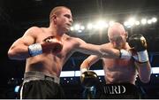 21 April 2018; Steven Ward, right, in action against Michal Ciach during their light-heavyweight bout at the Boxing in SSE Arena Belfast event in Belfast. Photo by David Fitzgerald/Sportsfile