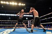 21 April 2018; Steven Ward, left, in action against Michal Ciach during their light-heavyweight bout at the Boxing in SSE Arena Belfast event in Belfast. Photo by David Fitzgerald/Sportsfile