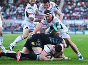21 April 2018; Nick Timoney of Ulster goes over for his side's second try during the Guinness PRO14 Round 17 refixture match between Ulster and Glasgow Warriors at the Kingspan Stadium in Belfast. Photo by Oliver McVeigh/Sportsfile
