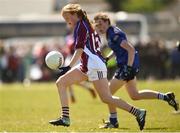 21 April 2018; Shauna Brennan of Coláiste Bhaile Chláir, Claregalway in action against St Brigids, S.S, Killarney during the Lidl All Ireland Post Primary School Junior B Final match between St Brigids, S.S, Killarney and Coláiste Bhaile Chláir, Claregalway, Galway at Mick Neville Park in Rathkeale, Limerick. Photo by Matt Browne/Sportsfile