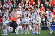 21 April 2018; Tommy Bowe of Ulster is congratulated by his teammates after the Guinness PRO14 Round 17 refixture match between Ulster and Glasgow Warriors at the Kingspan Stadium in Belfast. Photo by Oliver McVeigh/Sportsfile