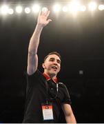 21 April 2018; Irish boxer Michael Conlan waves to the crowd during the Boxing in SSE Arena Belfast event in Belfast. Photo by David Fitzgerald/Sportsfile