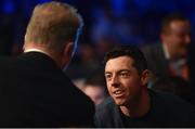 21 April 2018; Golfer Rory McIlroy, right, and promoter Frank Warren during the Boxing in SSE Arena Belfast event in Belfast. Photo by David Fitzgerald/Sportsfile