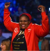 21 April 2018; Zolani Tete's mother Pemmy during his WBO Bantamweight Championship bout against Omar Andres Narvaez at the Boxing in SSE Arena Belfast event in Belfast. Photo by David Fitzgerald/Sportsfile