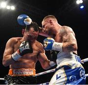 21 April 2018; Carl Frampton, right, in action against Nonito Donaire during their Vacant WBO Interim World Featherweight Championship bout at the Boxing in SSE Arena Belfast event in Belfast. Photo by David Fitzgerald/Sportsfile