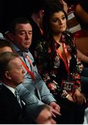 21 April 2018; Carl Frampton's father Craig and wife Christine during the Vacant WBO Interim World Featherweight Championship bout between Carl Frampton and Nonito Donaire at the SSE Arena in Belfast. Photo by Ramsey Cardy/Sportsfile