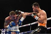 21 April 2018; Nonito Donaire, right, in action against Carl Frampton during their Vacant WBO Interim World Featherweight Championship bout at the Boxing in SSE Arena Belfast event in Belfast. Photo by David Fitzgerald/Sportsfile