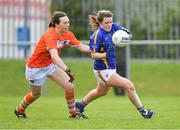 22 April 2018; Róisín Howard of Tipperary in action against Sarah Marley of Armagh during the Lidl Ladies Football National League Division 2 semi-final match between Tipperary and Armagh at Coralstown Kinnegad GAA in Kinnegad, Westmeath. Photo by Piaras Ó Mídheach/Sportsfile