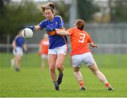 22 April 2018; Caoimhe Condon of Tipperary in action against Caoimhe Morgan of Armagh during the Lidl Ladies Football National League Division 2 semi-final match between Tipperary and Armagh at Coralstown Kinnegad GAA in Kinnegad, Westmeath. Photo by Piaras Ó Mídheach/Sportsfile