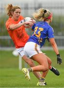 22 April 2018; Caroline O’Hanlon of Armagh in action against Orla O'Dwyer of Tipperary during the Lidl Ladies Football National League Division 2 semi-final match between Tipperary and Armagh at Coralstown Kinnegad GAA in Kinnegad, Westmeath. Photo by Piaras Ó Mídheach/Sportsfile