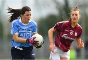 22 April 2018; Lyndsey Davey of Dublin in action against Aine McDonagh of Galway during the Lidl Ladies Football National League Division 1 semi-final match between Dublin and Galway at Coralstown Kinnegad GAA in Kinnegad, Westmeath. Photo by Piaras Ó Mídheach/Sportsfile