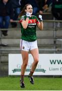 22 April 2018; Clodagh McManamon of Mayo celebrates at the final whistle of the Lidl Ladies Football National League Division 1 semi-final match between Cork and Mayo at St Brendan's Park in Birr, Offaly. Photo by Ramsey Cardy/Sportsfile