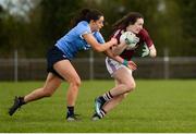 22 April 2018; Leanne Coen of Galway in action against Sinead Goldrick of Dublin during the Lidl Ladies Football National League Division 1 semi-final match between Dublin and Galway at Coralstown Kinnegad GAA in Kinnegad, Westmeath. Photo by Piaras Ó Mídheach/Sportsfile
