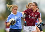22 April 2018; Emily Flanagan of Dublin in action against Fabienne Cooney of Galway during the Lidl Ladies Football National League Division 1 semi-final match between Dublin and Galway at Coralstown Kinnegad GAA in Kinnegad, Westmeath. Photo by Piaras Ó Mídheach/Sportsfile