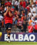 22 April 2018; A dejected Conor Murray of Munster after the European Rugby Champions Cup semi-final match between Racing 92 and Munster Rugby at the Stade Chaban-Delmas in Bordeaux, France. Photo by Brendan Moran/Sportsfile