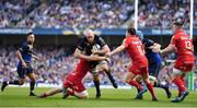 21 April 2018; Devin Toner of Leinster is tackled by James Davies of Scarlets during the European Rugby Champions Cup Semi-Final match between Leinster Rugby and Scarlets at the Aviva Stadium in Dublin. Photo by Brendan Moran/Sportsfile