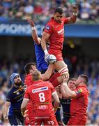 21 April 2018; Aaron Shingler of Scarlets during the European Rugby Champions Cup Semi-Final match between Leinster Rugby and Scarlets at the Aviva Stadium in Dublin. Photo by Brendan Moran/Sportsfile