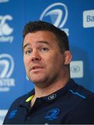 23 April 2018; Scrum coach John Fogarty during a Leinster Rugby Press Conference at UCD in Belfield, Dublin. Photo by Eóin Noonan/Sportsfile