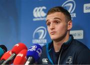 23 April 2018; Nick McCarthy during the Leinster Rugby Press Conference at UCD in Belfield, Dublin. Photo by Eóin Noonan/Sportsfile