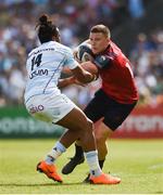 22 April 2018; Andrew Conway of Munster is tackled by Teddy Thomas of Racing 92 during the European Rugby Champions Cup semi-final match between Racing 92 and Munster Rugby at the Stade Chaban-Delmas in Bordeaux, France. Photo by Diarmuid Greene/Sportsfile