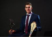 25 April 2018; AIB present Cuala’s Sean Moran with the 2017/2018 AIB GAA Club Hurler of the Year award. AIB and The GAA honoured 30 players on Saturday evening at the inaugural AIB GAA Club Player Football and Hurling Teams of the Year. The awards ceremony was the first of its kind in the club championship to recognise the top performing club players and to celebrate their hard work, commitment and individual achievements at a national level. For exclusive content and to see why AIB are backing Club and County follow us @AIB_GAA on Twitter, Instagram, Snapchat, Facebook and AIB.ie/GAA. Photo by Eóin Noonan/Sportsfile