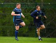 24 April 2018; Tadhg Furlong, left, and Sean Cronin during Leinster Rugby squad training at Rosemount in UCD, Dublin. Photo by Brendan Moran/Sportsfile