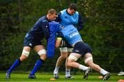 24 April 2018; Forwards Ross Molony, left, Ian Nagle and Mick Kearney during Leinster Rugby squad training at Rosemount in UCD, Dublin. Photo by Brendan Moran/Sportsfile
