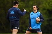 24 April 2018; James Lowe, right, and Tom Daly during Leinster Rugby squad training at Rosemount in UCD, Dublin. Photo by Brendan Moran/Sportsfile