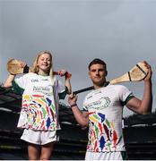 24 April 2018; Cork hurler Eoin Cadogan pictured with Lucan Sarsfields player Leah Dunne, age 13, at the launch of the John West National Féile Competitions 2018. This is the third year that John West will sponsor the underage sports tournament which is one of the biggest events of its kind. Throughout their sponsorship of the Féile, a focus for John West has been to encourage children to take part and participate in GAA during school and beyond. Croke Park, Dublin. Photo by David Fitzgerald/Sportsfile