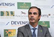 24 April 2018; Rodrigo Pessoa, Irish Show Jumping Team Manager during a Horse Sport Ireland press conference launching the 2018 Longines FEI Nations Cup Series at Punchestown Racecourse in Naas, Co. Kildare. Photo by Matt Browne/Sportsfile